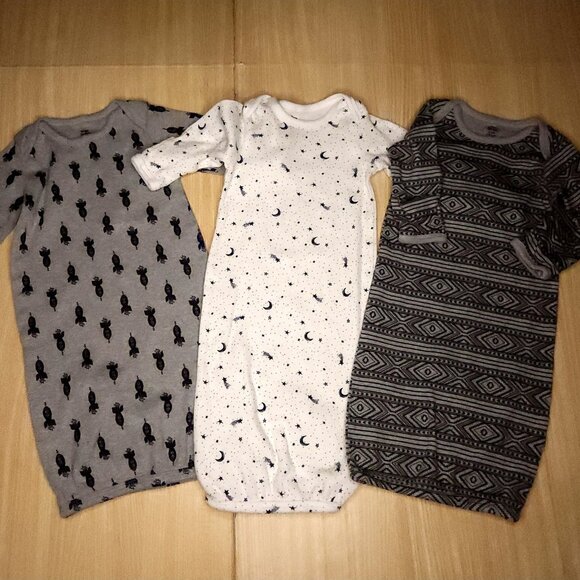 Yoga Sprout Infant Celestial 3 Piece Sleeping Gown 0-6 Months - Picture 1 of 5